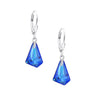 Leightworks Crystal Small Triangle Glacier Dangle Earrings Polished Blue